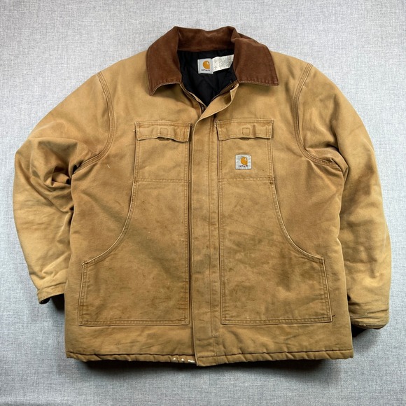 Carhartt Other - Vintage 90s Carhartt‎ CQ186 Brown Mens 50 XXL Arctic Quilt Lined Jacket USA Made